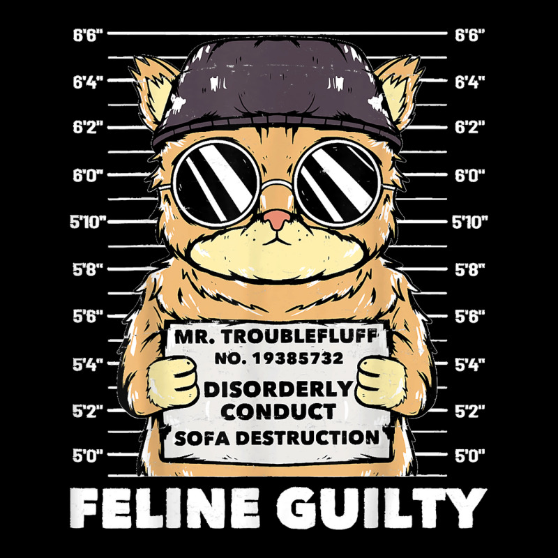 Funny Cat Feline Guilty Guilty Cat Trouble Fluff Mugshot Men's 3/4 Sleeve Pajama Set | Artistshot