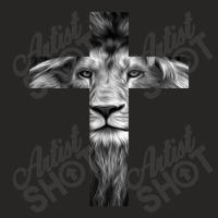 Lion Of Judah Cross - Revelation 55 Design Ladies Fitted T-shirt | Artistshot