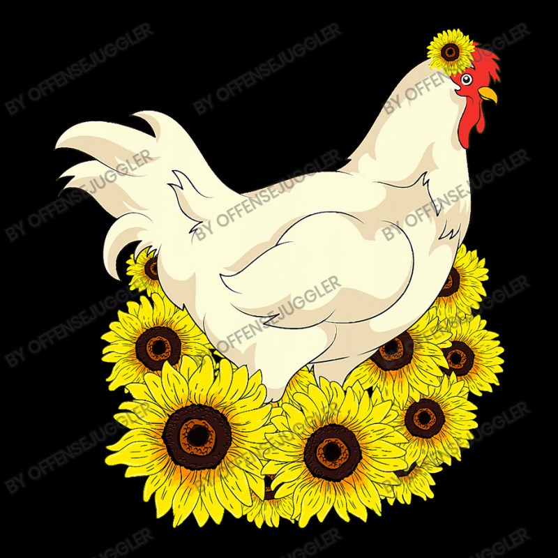 Chicken Cock Yellow Flower Hippie Sunflower Farm Animal Lover Chicken Maternity Scoop Neck T-shirt by offensejuggler | Artistshot