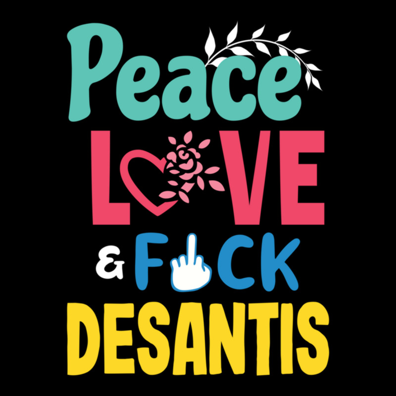 Peace Love  Desantis  Say Gay  Self Censored F Word Adjustable Cap | Artistshot