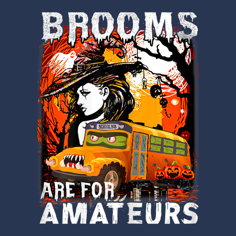 Womens School Bus Driver Witch Brooms Are For Amateurs Halloween Men Denim Jacket by Posh | Artistshot