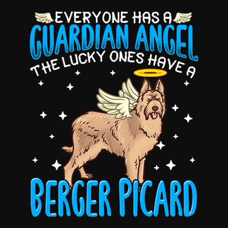 Berger Picard T  Shirt Berger Picard Dog With Guardian Angel Saying T Crop Top by uharber | Artistshot