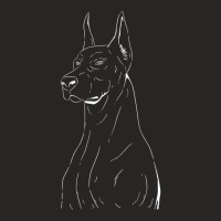 Doberman Line Art Minimal Doberman Ladies Fitted T-shirt | Artistshot