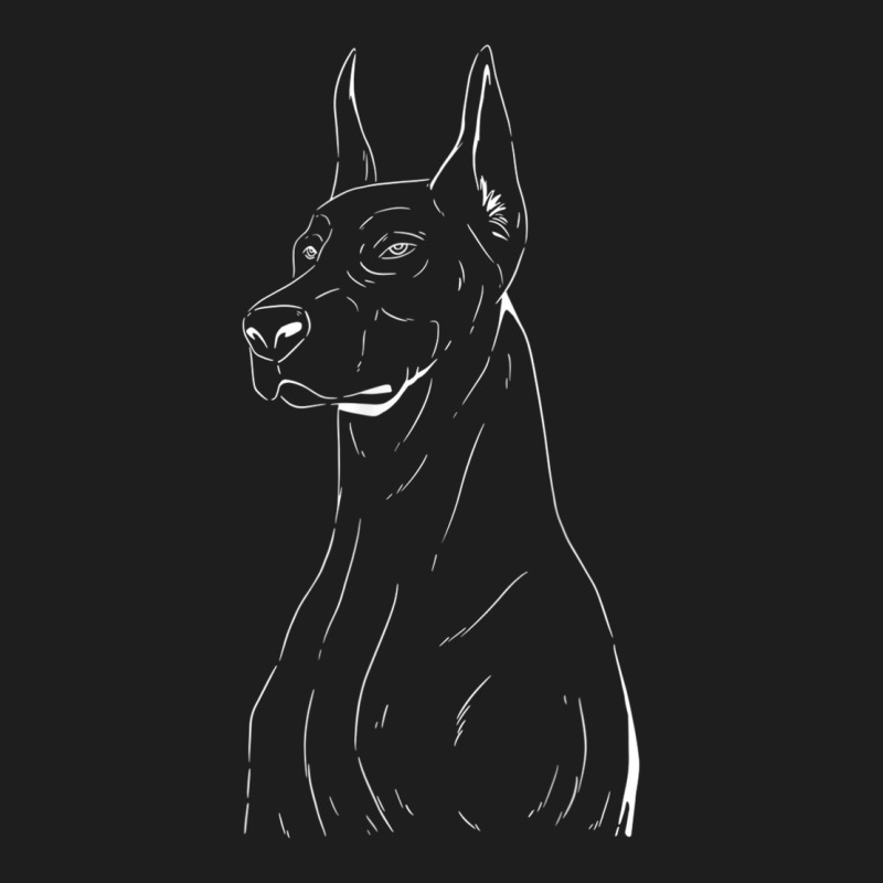 Doberman Line Art Minimal Doberman Classic T-shirt by PokHoude | Artistshot