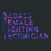 Badass Female Lighting Technician .png Women's Triblend Scoop T-shirt | Artistshot