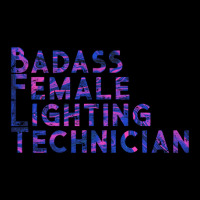 Badass Female Lighting Technician .png Cropped Hoodie | Artistshot