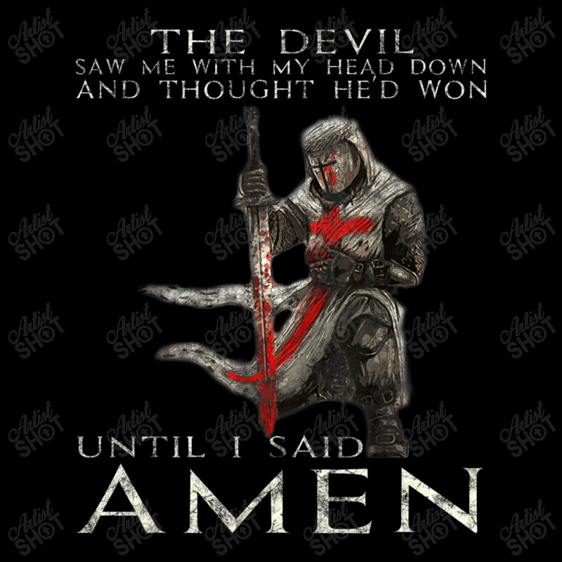 The Crusader The Devil Saw Me Knight Templar Men's Long Sleeve Pajama Set | Artistshot