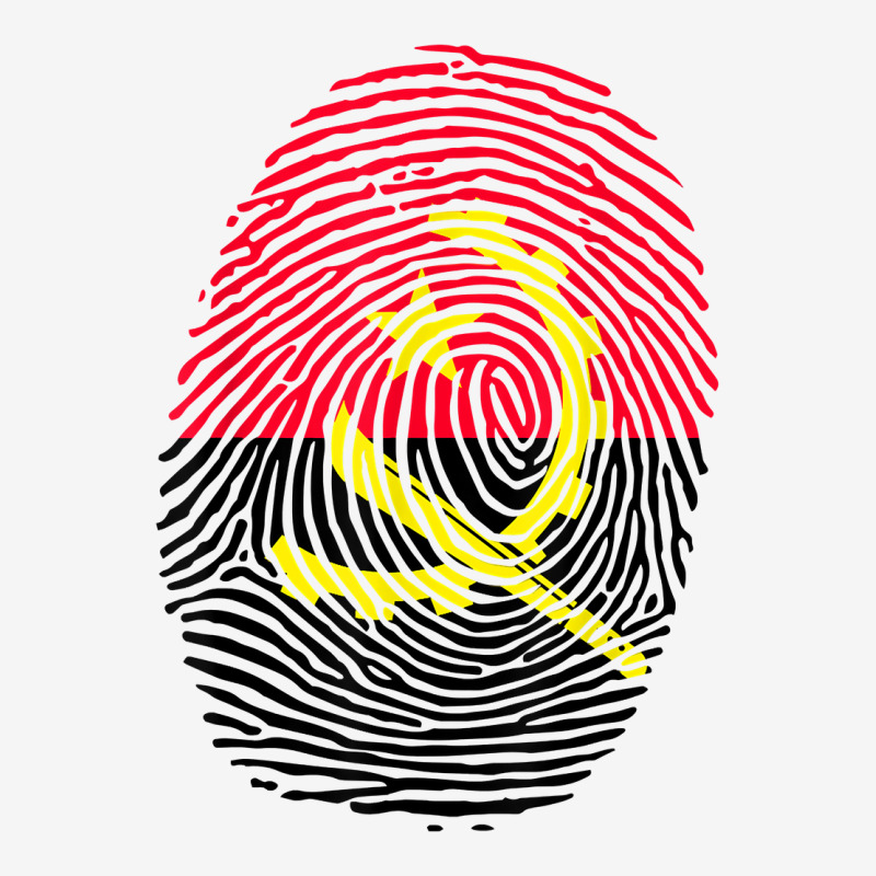 Angolan Flag Angola Fingerprint T Shirt Oval Patch by cm-arts | Artistshot