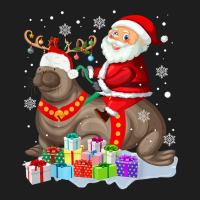 Sea Lion Xmas Matching Funny Santa Riding Sea Lion Christmas T Shirt Classic T-shirt | Artistshot