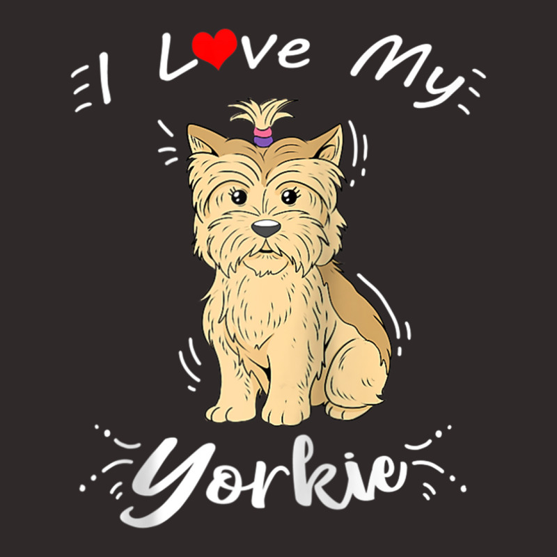 Yorkshire Terrier Gift I Love My Yorkie Raglan Baseball Tee Racerback Tank by malphitezz | Artistshot