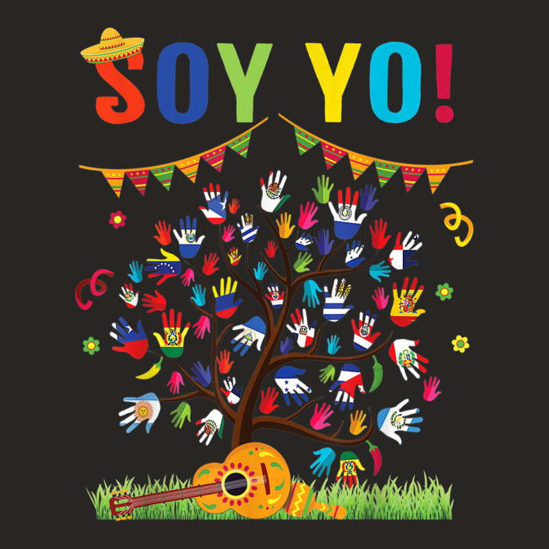 Soy Yo National Hispanic Heritage Month Latin Flags Tree Tshirt Ladies Fitted T-Shirt by ShelleyDoppelmayr | Artistshot