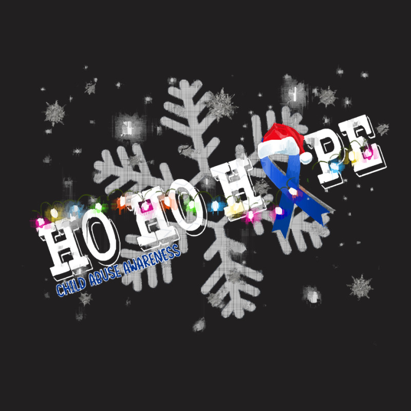 Child Abuse Fighter Child Abuse Awareness - Ho Ho Hope Cure Christmas T-shirt | Artistshot