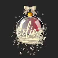 Paralysis Fighter Paralysis Awareness - Believe Ornament Christmas Ladies Fitted T-shirt | Artistshot