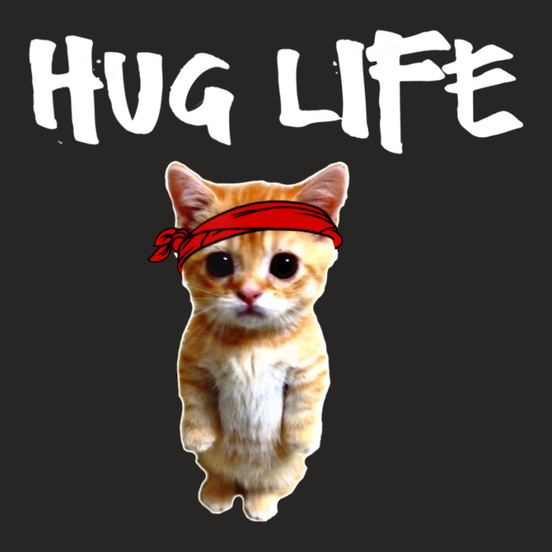 Hug Life Awesome Cool Cute Cat Kitten Ladies Fitted T-shirt | Artistshot