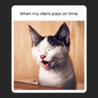 Funny Cat Meme When My Client Pays On Time Freelancers Premium T Shirt Women's Pajamas Set | Artistshot