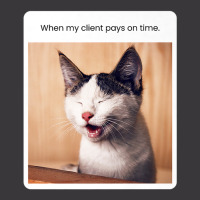 Funny Cat Meme When My Client Pays On Time Freelancers Premium T Shirt Ladies Curvy T-shirt | Artistshot