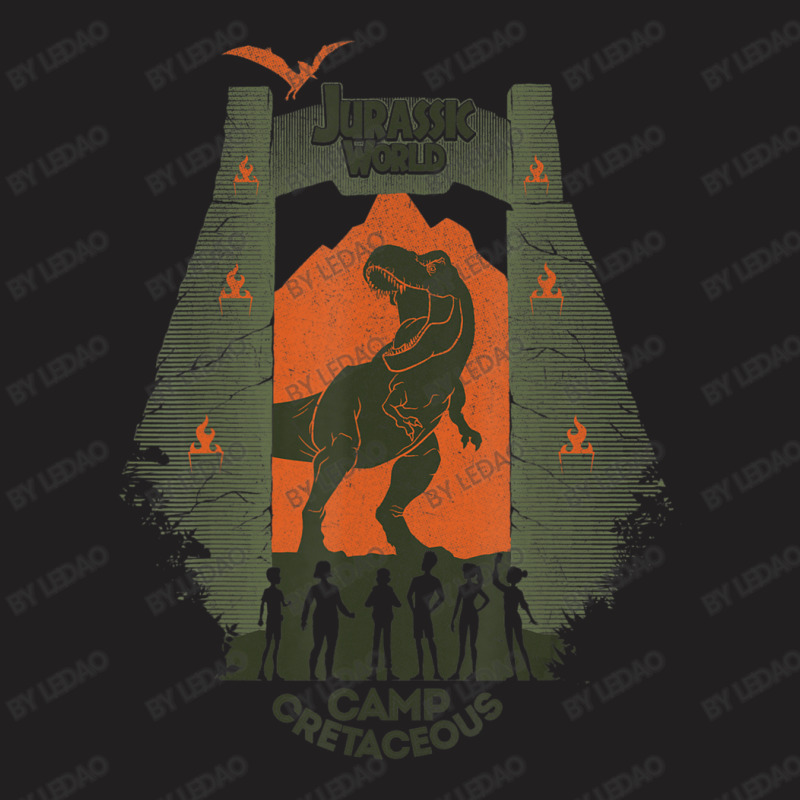 Camp Cretaceous Gate Silhouette T-shirt | Artistshot