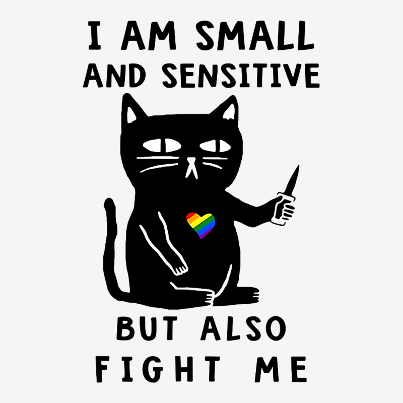 Black Cat Kitty I Am Small And Sensitive But Also Fight Me 419 Black K Adjustable Cap by coolquirrell | Artistshot