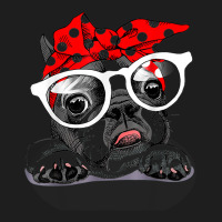 Cute English Bulldog Xmas Red Plaid Headband, And Glasses T Shirt Classic T-shirt | Artistshot