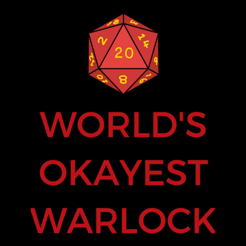 Worlds Okayest Warlock With D20 Dice Adjustable Cap by cm-arts | Artistshot