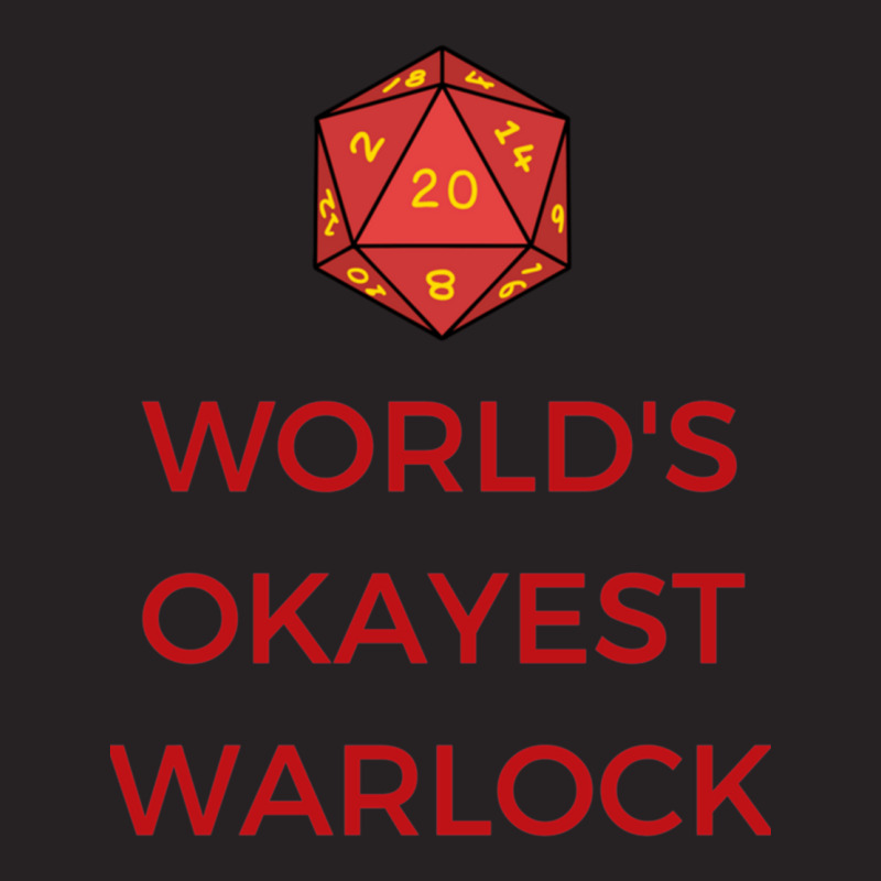 Worlds Okayest Warlock With D20 Dice Vintage Cap by cm-arts | Artistshot