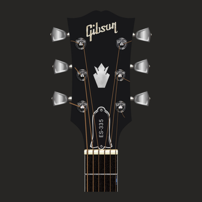 Guitar Headstock Artgibson Es 335 Sticker Ladies Fitted T-Shirt by AlmaWilliams | Artistshot