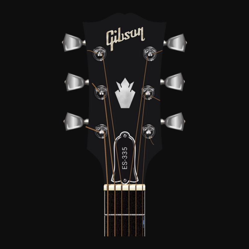 Guitar Headstock Artgibson Es 335 Sticker Crop Top by AlmaWilliams | Artistshot