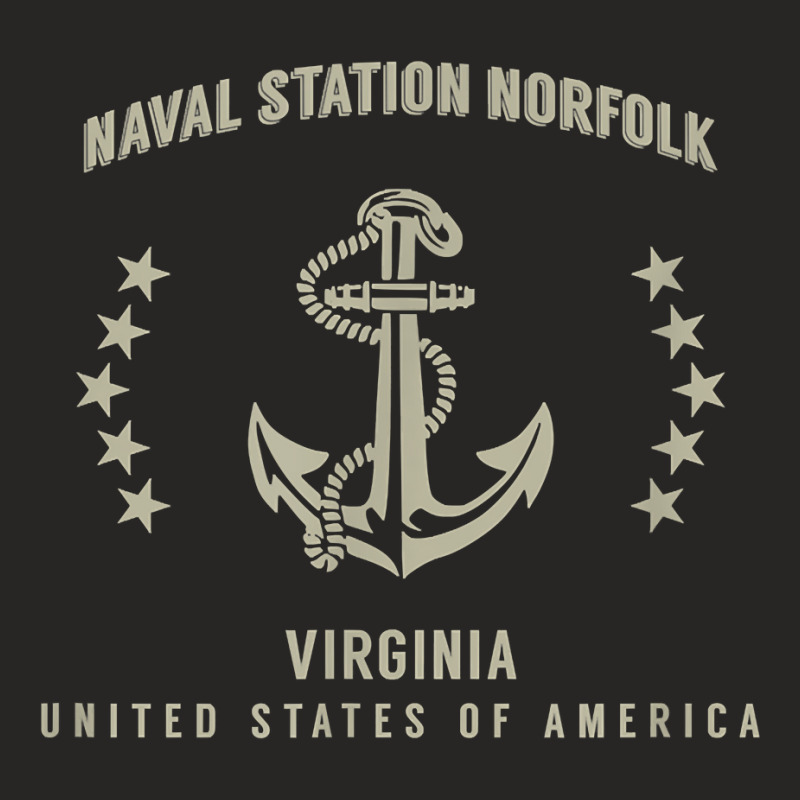 Naval Station Norfolk T Shirt Ladies Fitted T-Shirt by cm-arts | Artistshot