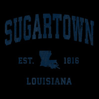 Sugartown Louisiana La Vintage Athletic Navy Sports Design T Shirt Cropped Sweater | Artistshot