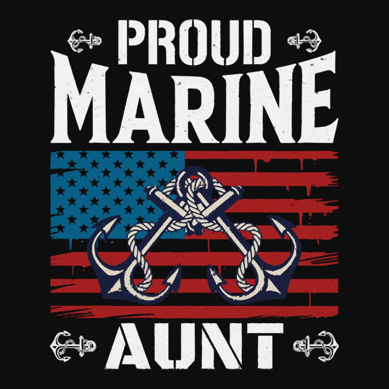 Marine Aunt Proud Marine Aunt United States Of America Military Crop Top by huggingbrilliant | Artistshot