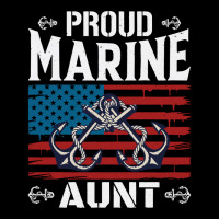 Marine Aunt Proud Marine Aunt United States Of America Military Cropped Hoodie | Artistshot