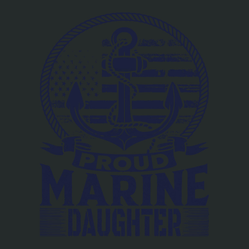 Marine Daughter Proud Marine Daughter United States Of America Militar Women's Triblend Scoop T-shirt by huggingbrilliant | Artistshot