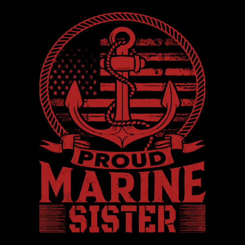 Marine Sister Proud Marine Sister United States Of America Military (1 V-Neck Tee by huggingbrilliant | Artistshot