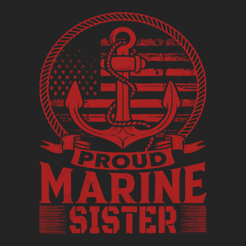 Marine Sister Proud Marine Sister United States Of America Military (1 3/4 Sleeve Shirt by huggingbrilliant | Artistshot