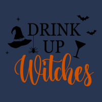 Drink Up Witches Funny Halloween Novelty Fall Holiday Item Long Sleeve Ladies Denim Jacket | Artistshot