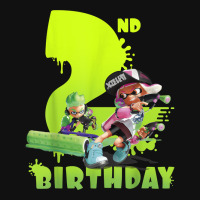 Splatoon Inkling 2nd Birthday Green Splatter Portrait Metal Print Square | Artistshot