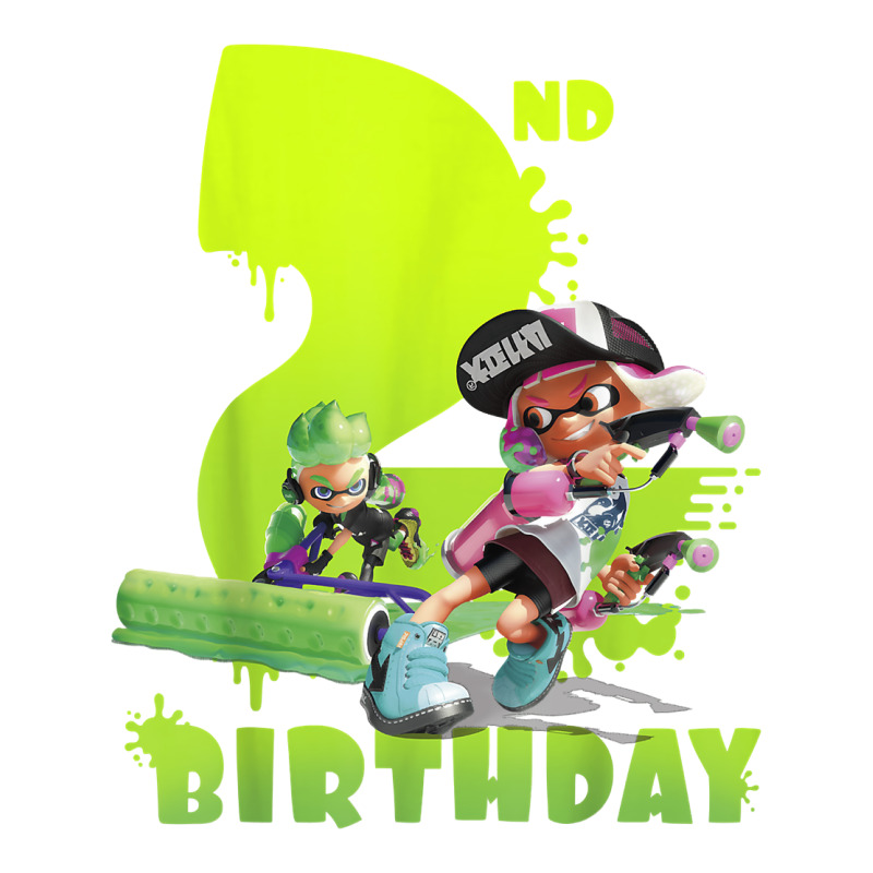 Splatoon Inkling 2nd Birthday Green Splatter Portrait Stainless Steel Water Bottle | Artistshot