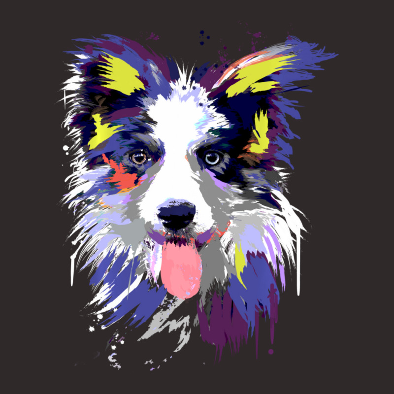 Artistic Border Collie. Funny Art Splash Border Collie Dog Racerback Tank by behindcedar22 | Artistshot