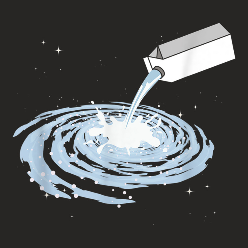 Cute Milk Milky Way Galaxy Outer Space Ladies Fitted T-Shirt by AaronFosterJr. | Artistshot