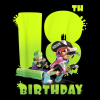 Splatoon Inkling 18th Birthday Green Splatter Portrait Men's 3/4 Sleeve Pajama Set | Artistshot