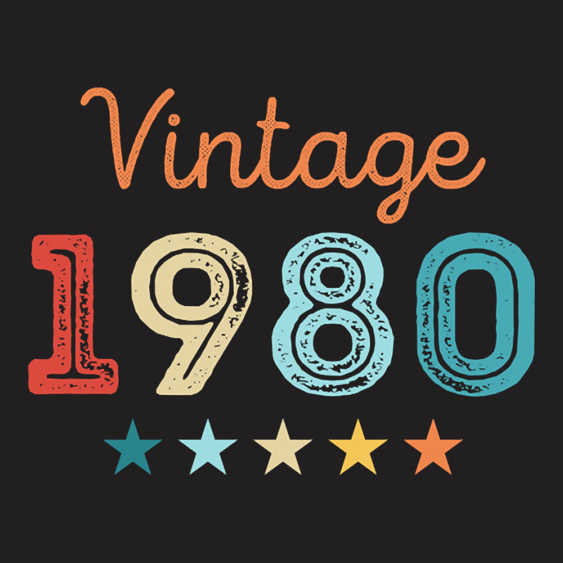 Vintage 1980 40th Birthday Retro Gift 40 Year Old T-shirt | Artistshot