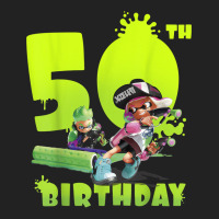 Splatoon Inkling 50th Birthday Green Splatter Portrait Backpack | Artistshot