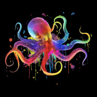 Dripping Rainbow Octopus Psychedelic V-neck Tee | Artistshot