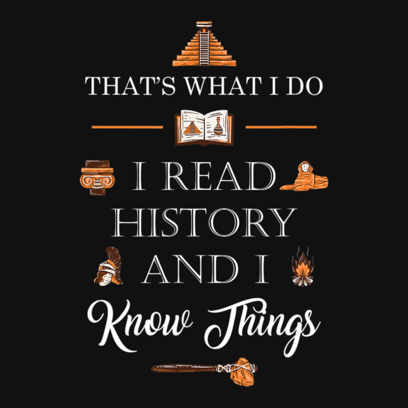 I Read History And Know Things Cute Book Lovers Metal Print Horizontal | Artistshot