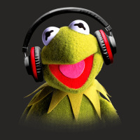 Muppet Babies Kermit Headphones Ladies Fitted T-shirt | Artistshot