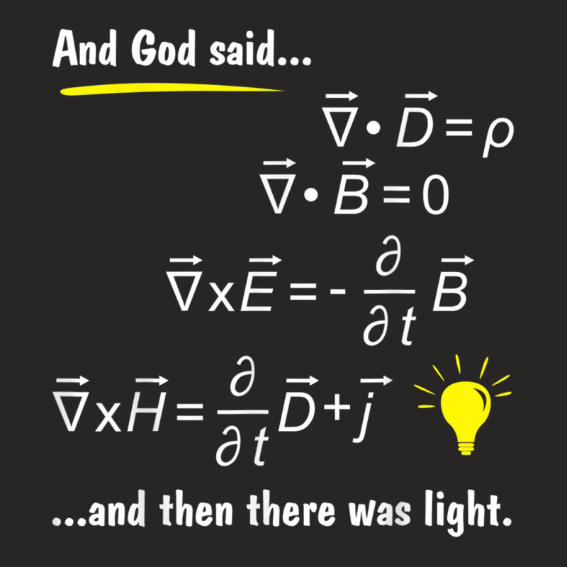 God Said Maxwell Equations And Then There Was Light Ladies Fitted T-Shirt by CaseVillarreal | Artistshot