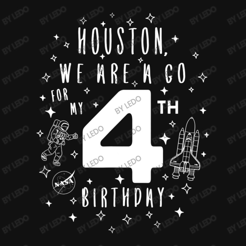 Houston We Are A Go 4th Birthday Party Sketch License Plate By Ledo ...