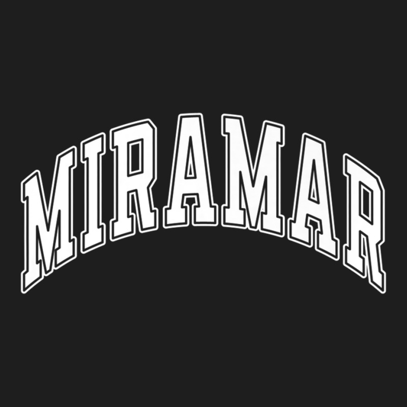 Miramar Florida Fl Varsity Style White Text Premium T Shirt Classic T-shirt | Artistshot