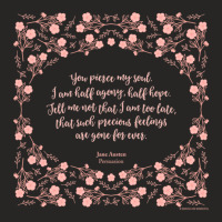 Jane Austen Persuasion Floral Love Letter Quote Ladies Fitted T-shirt | Artistshot