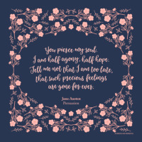 Jane Austen Persuasion Floral Love Letter Quote Ladies Denim Jacket | Artistshot